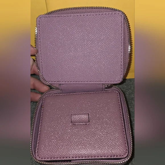 Coach Pebbled Leather Lilac Jewelry Box F15151 - Picture 5 of 6